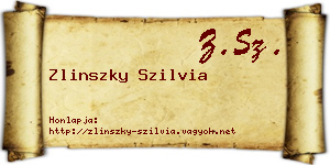 Zlinszky Szilvia névjegykártya